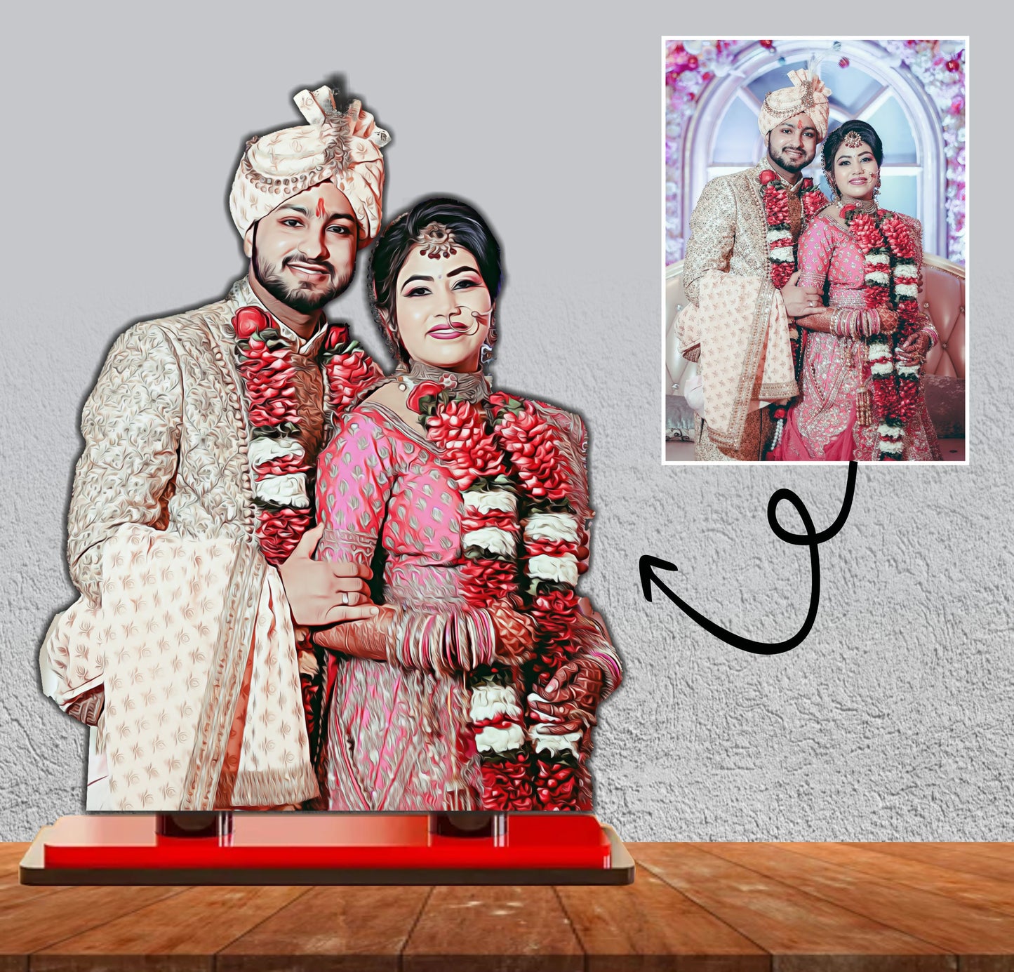 Premium Acrylic Caricature - Personalised  gift for Couples PAC10