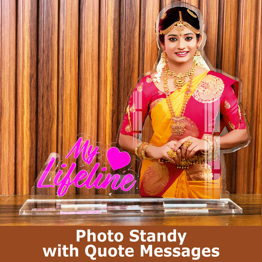 Premium Acrylic Photo Standy with Quote PAPS01